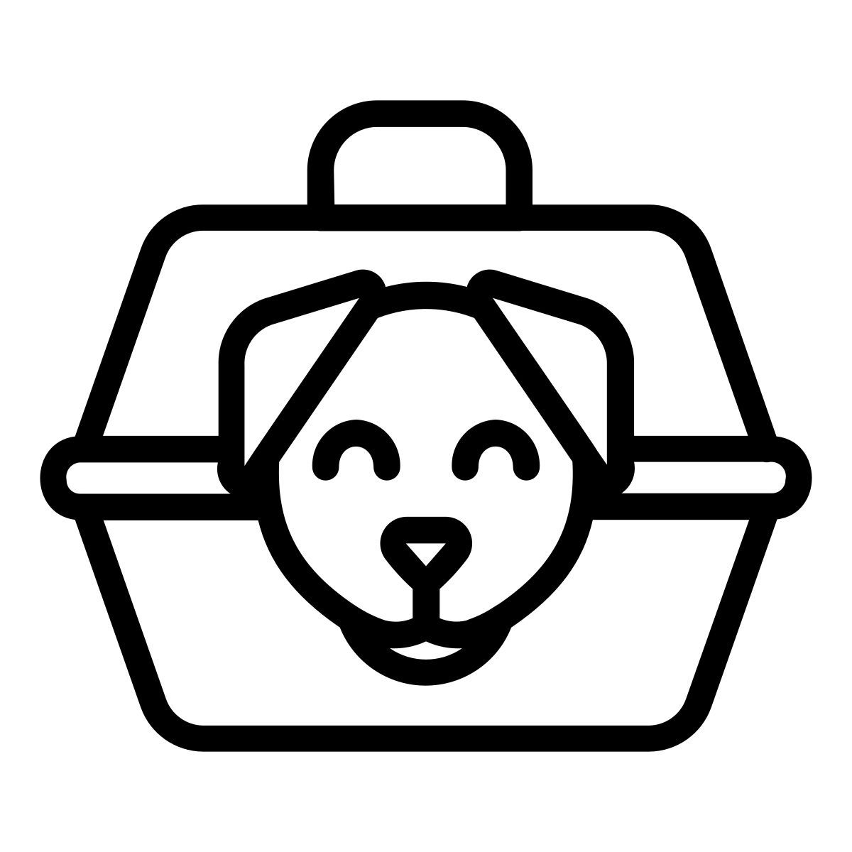 dog carrier icon