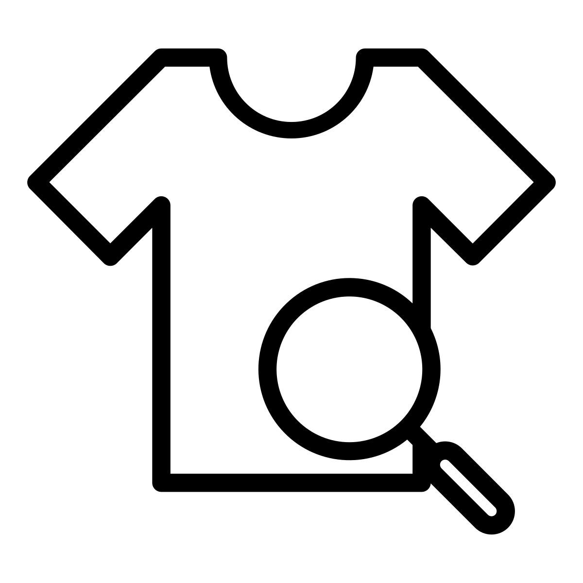 search clothes icon