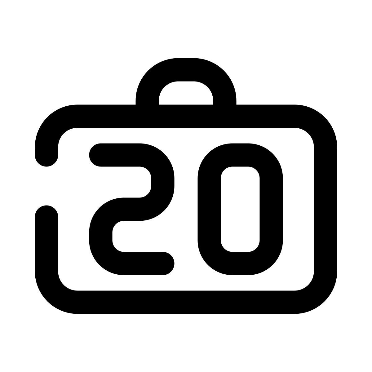 20kg baggage limit icon