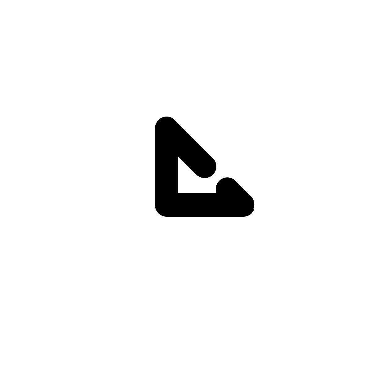 arrow down left icon