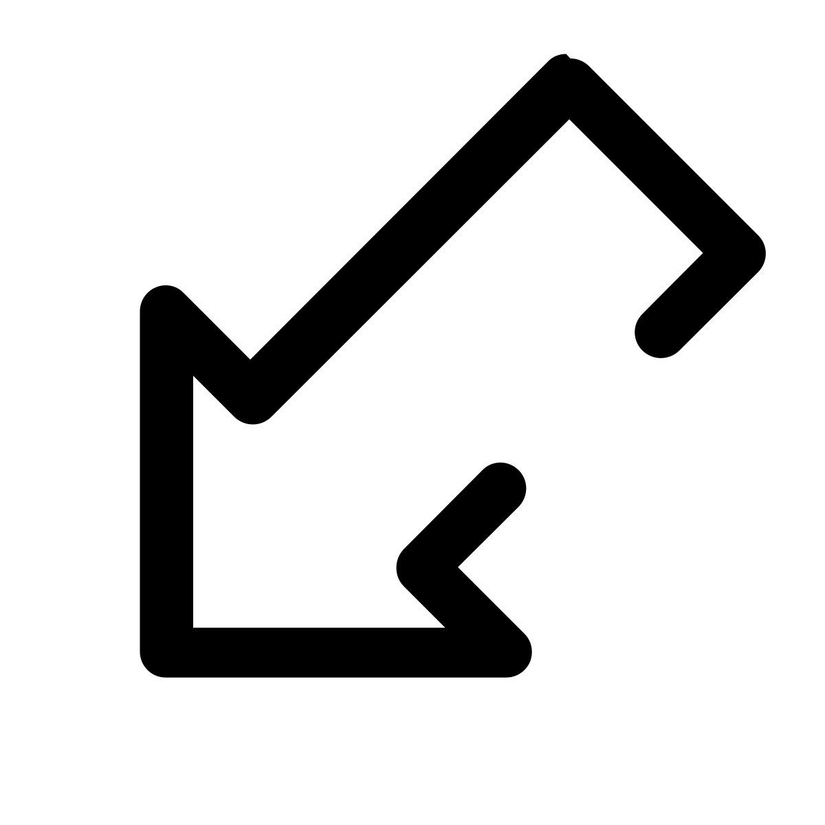 arrow down left icon