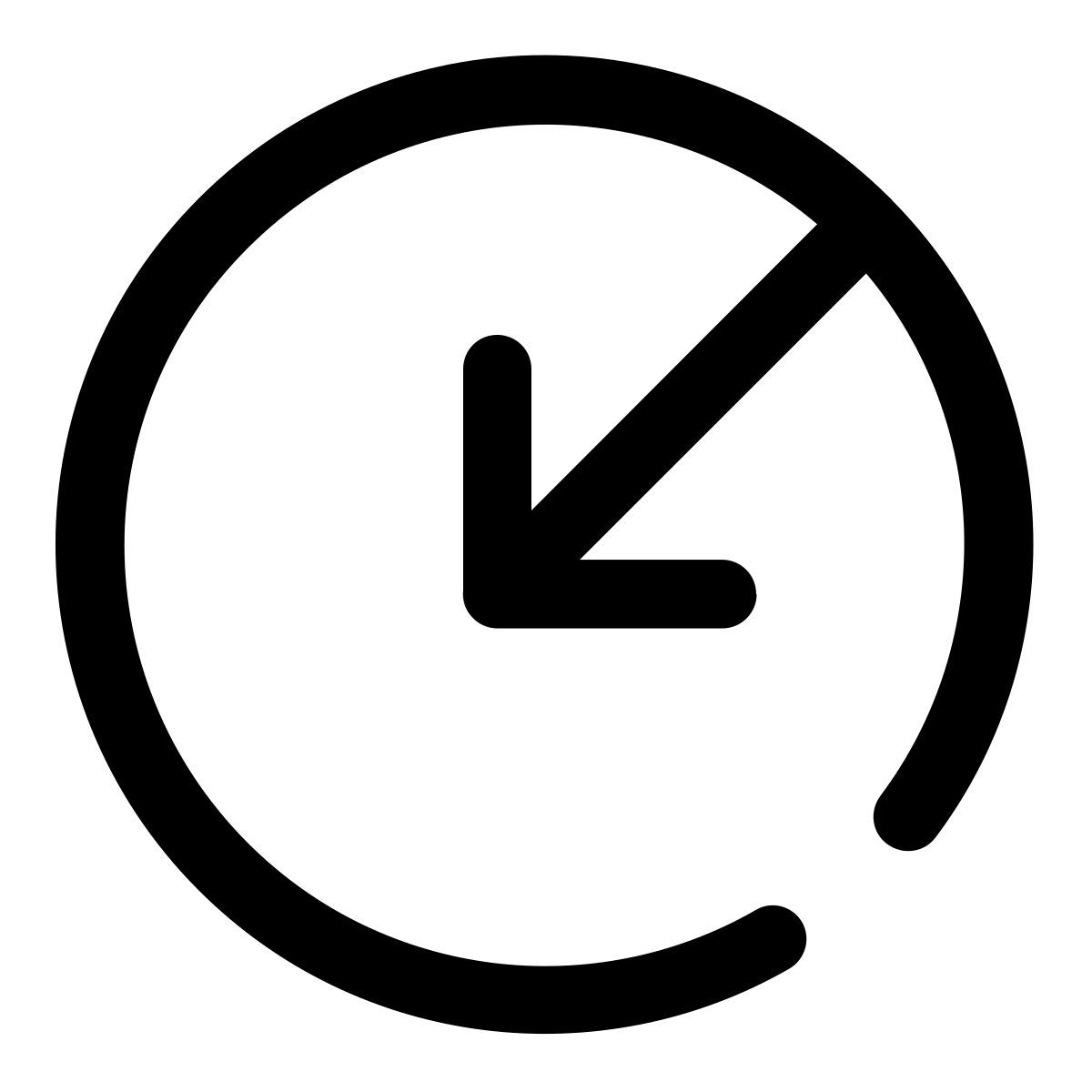 向左下箭头 icon