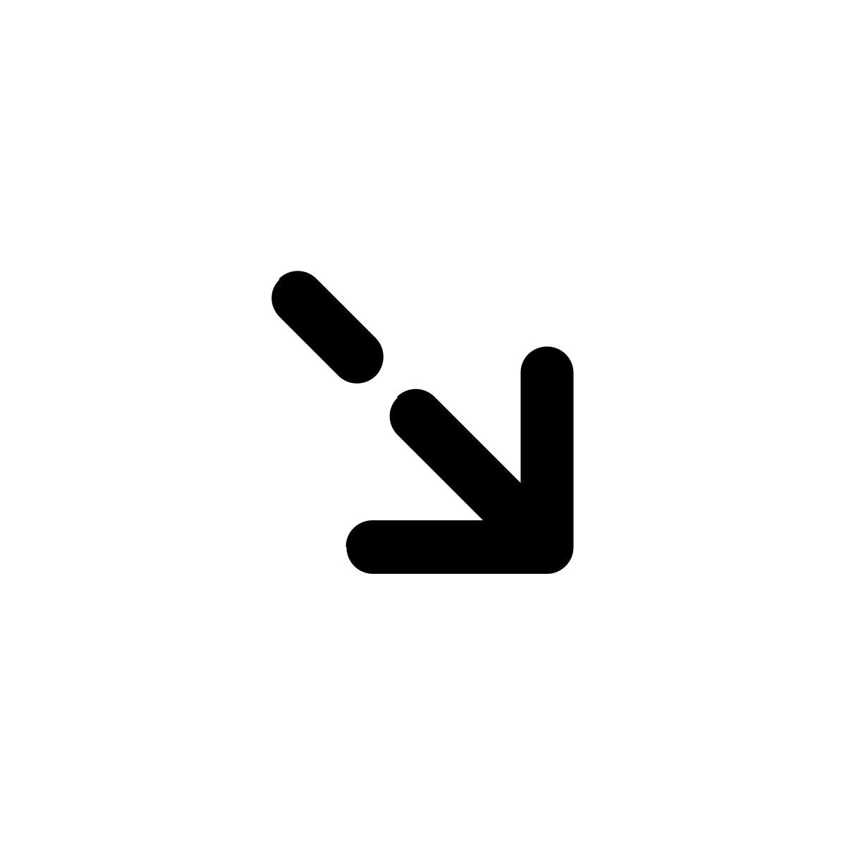 向右下箭头 icon