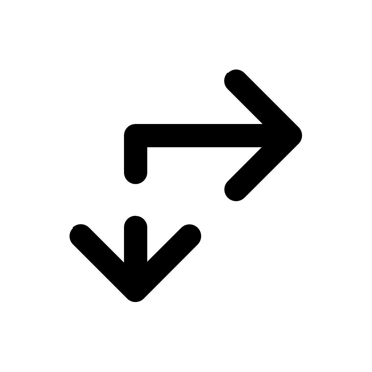 arrow right down icon