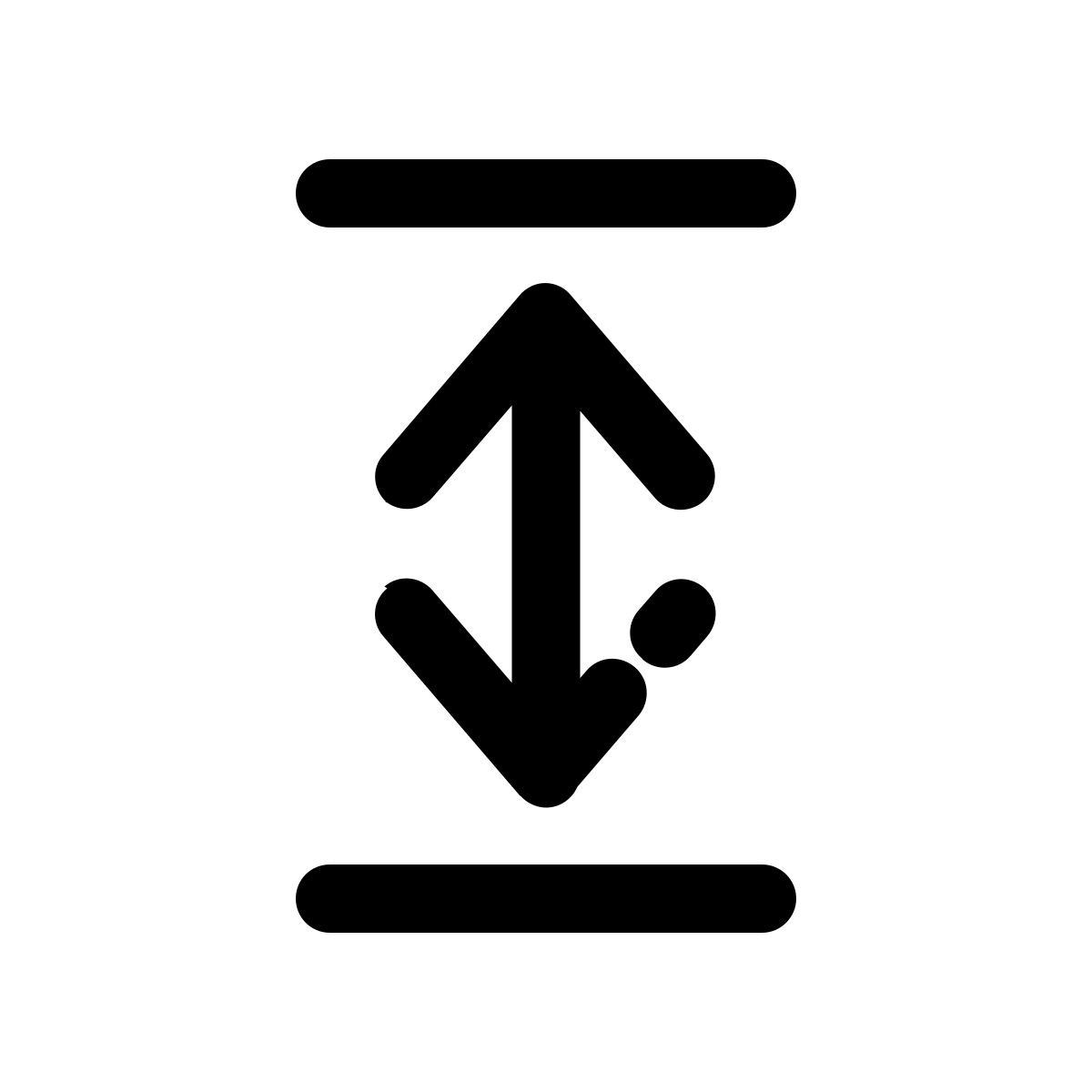 화살표는 수직으로 줄어듭니다 icon