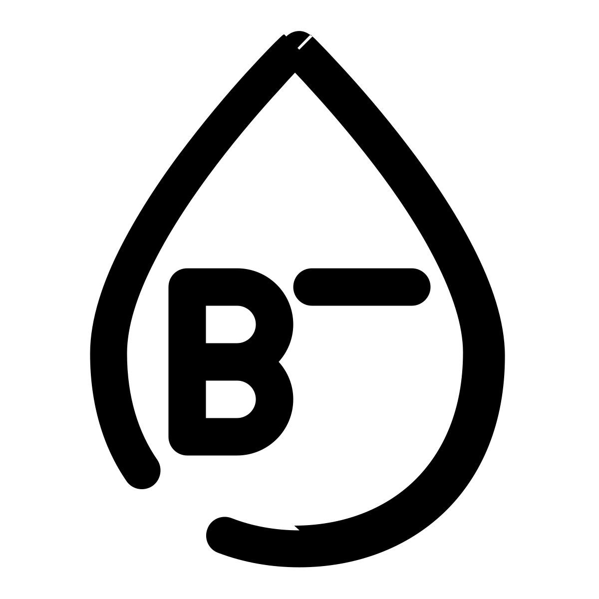 b negative blood icon