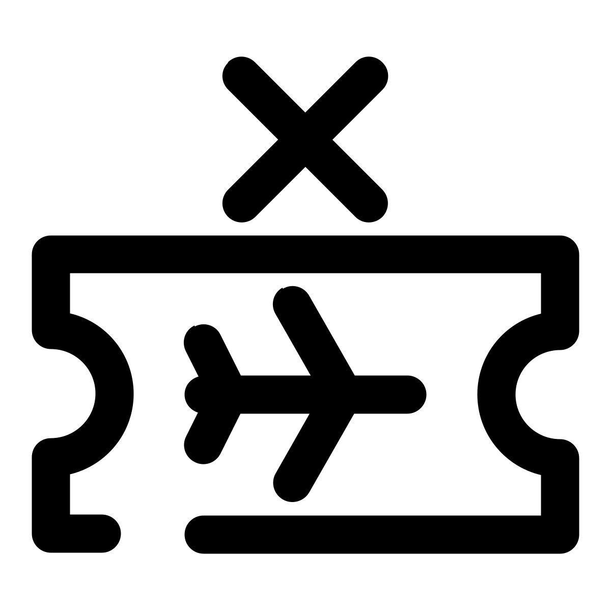 canceled flight ticket icon