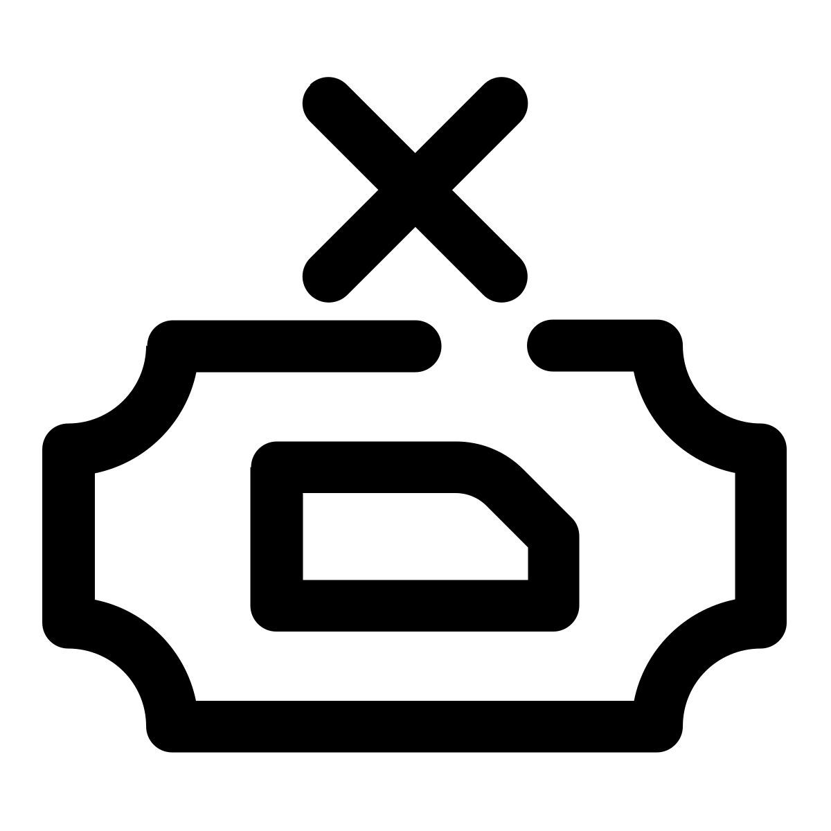 canceled train ticket icon