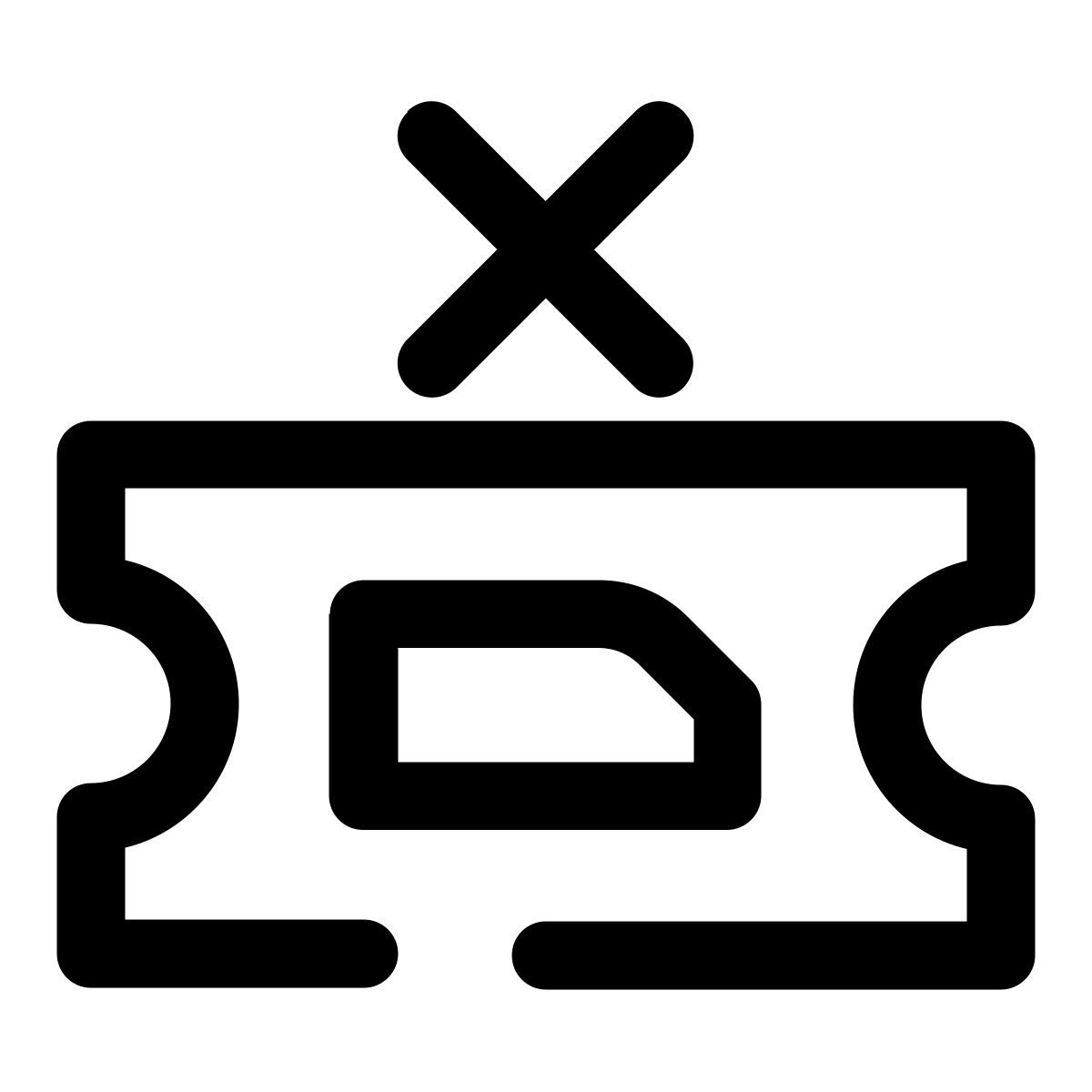 canceled train ticket icon