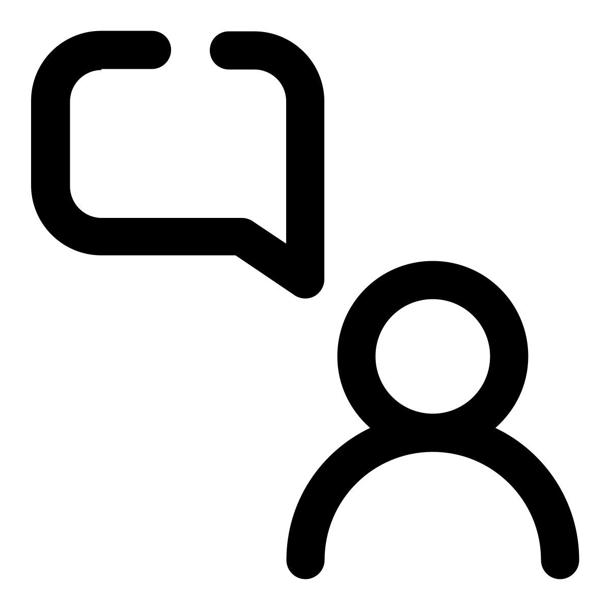 chat blasen benutzer icon
