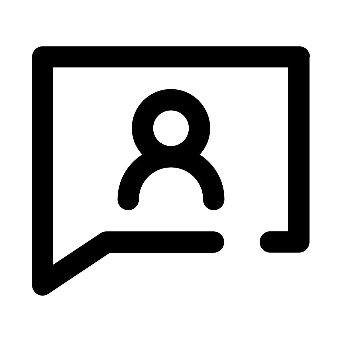 chat bubble user icon