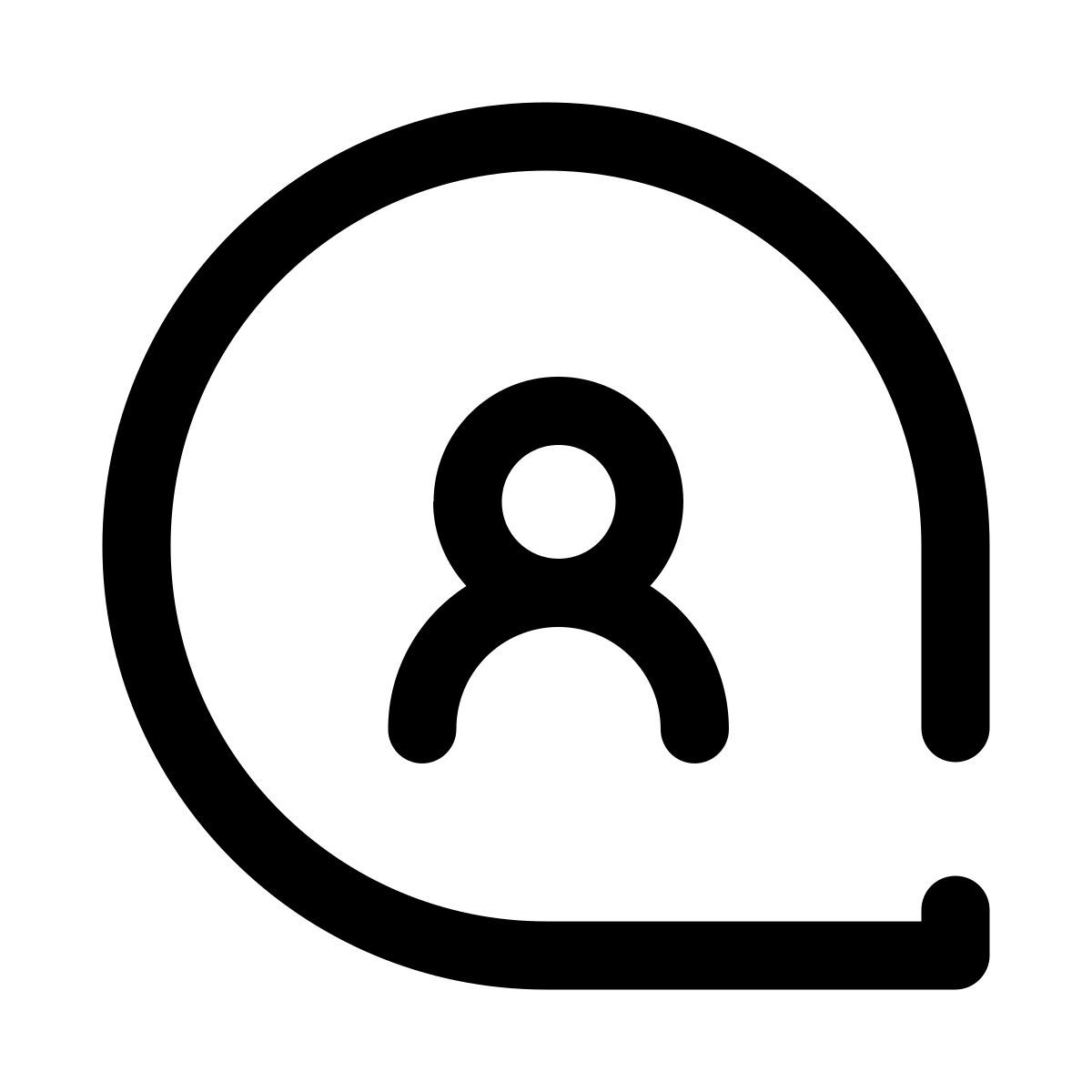 chat bubble user icon