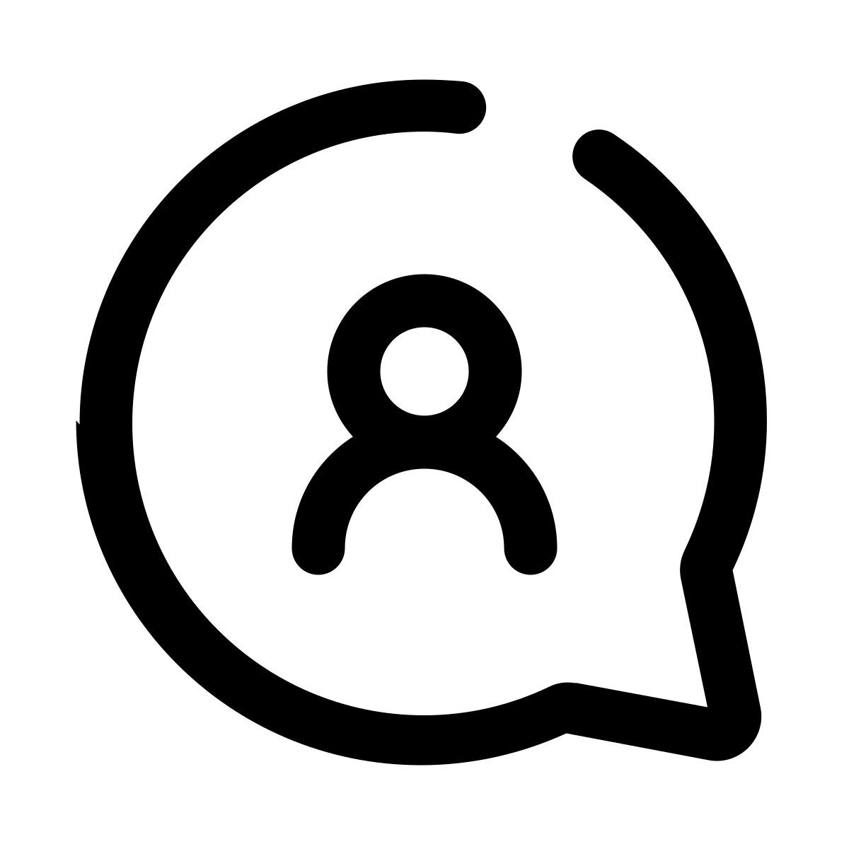 chat bubble user icon