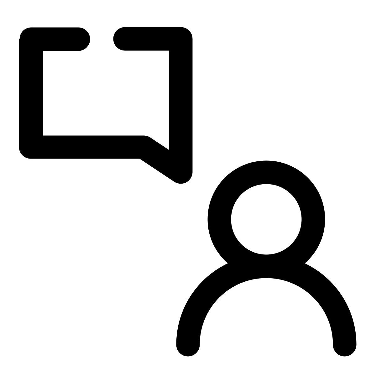 chat bubble user icon