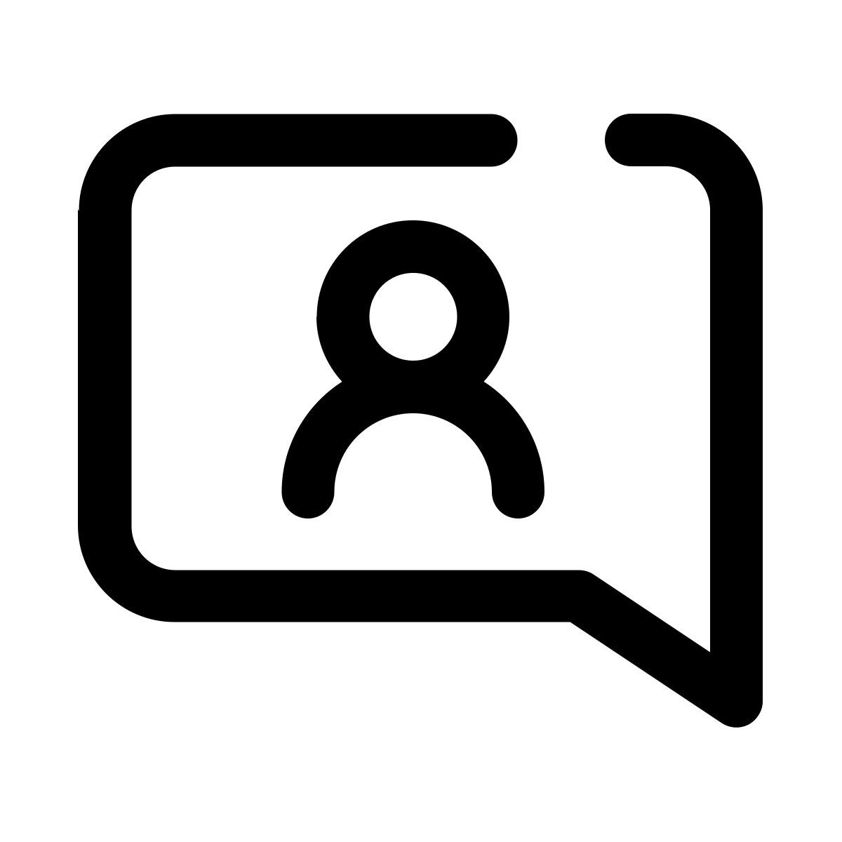 chat bubble user icon