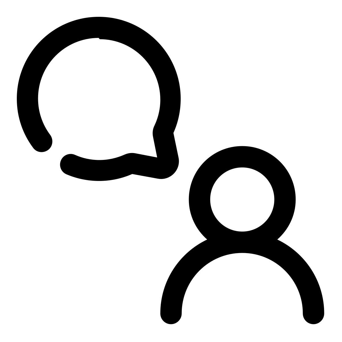 chat blasen benutzer icon