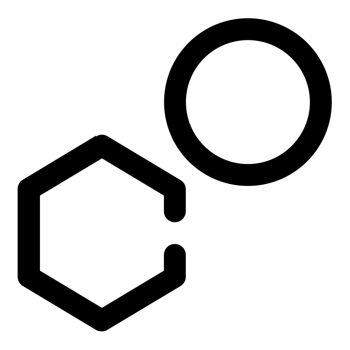 círculo e polígono icon