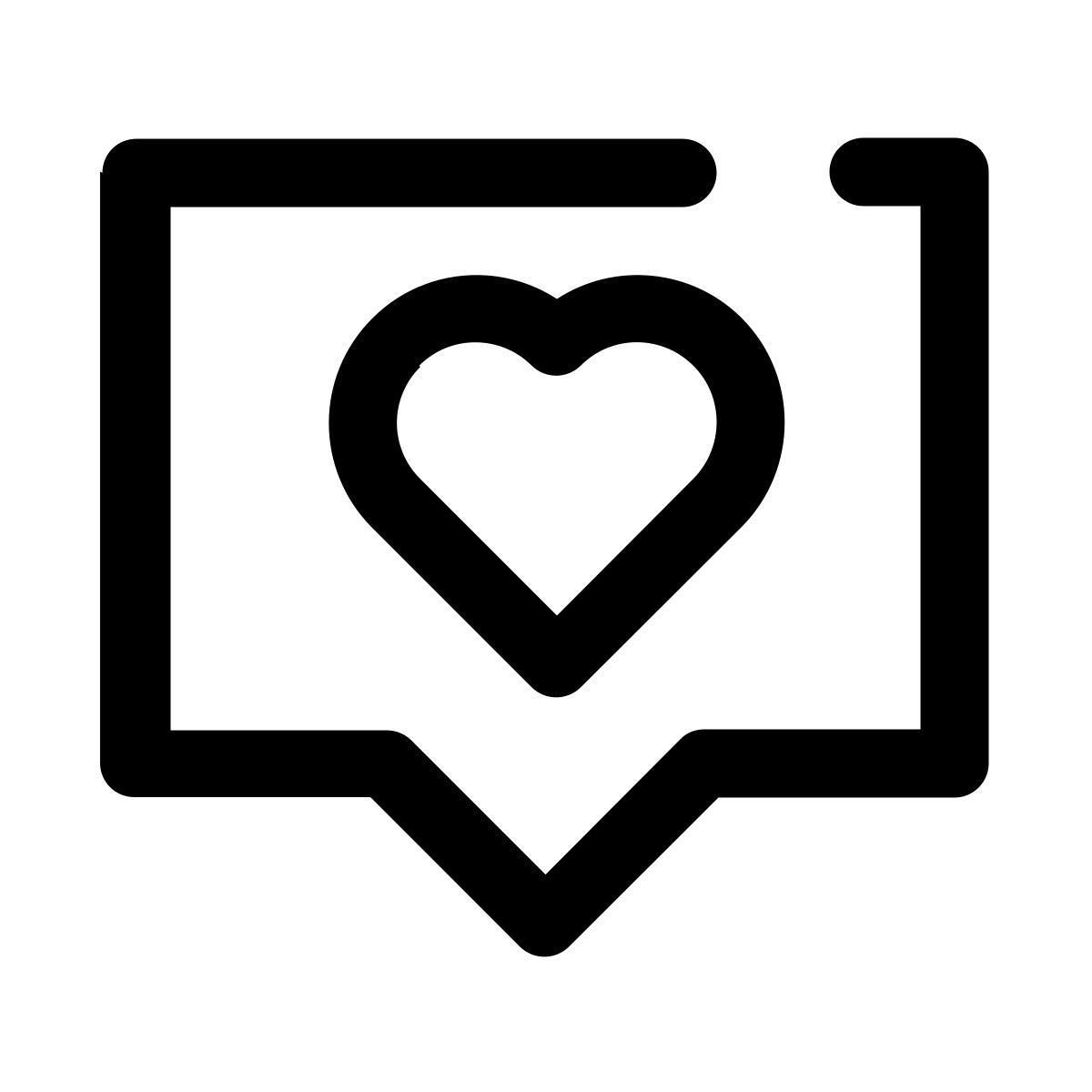 commentaire coeur icon