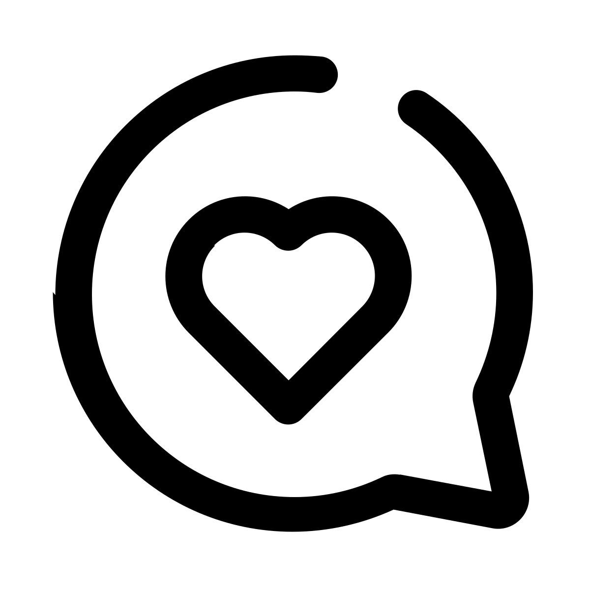 commentaire coeur icon