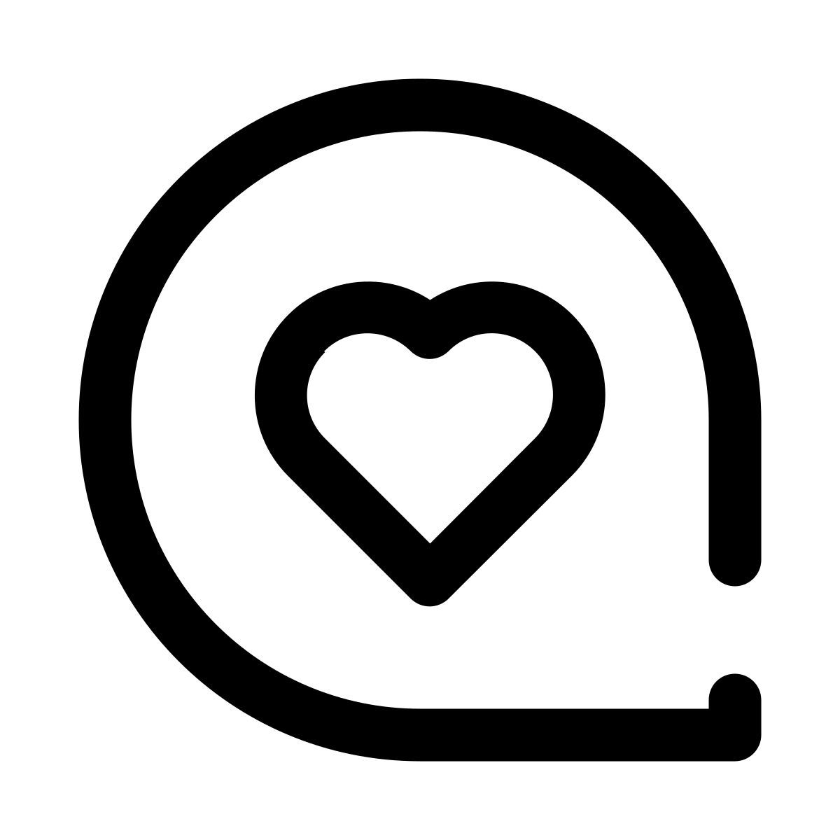 commentaire coeur icon