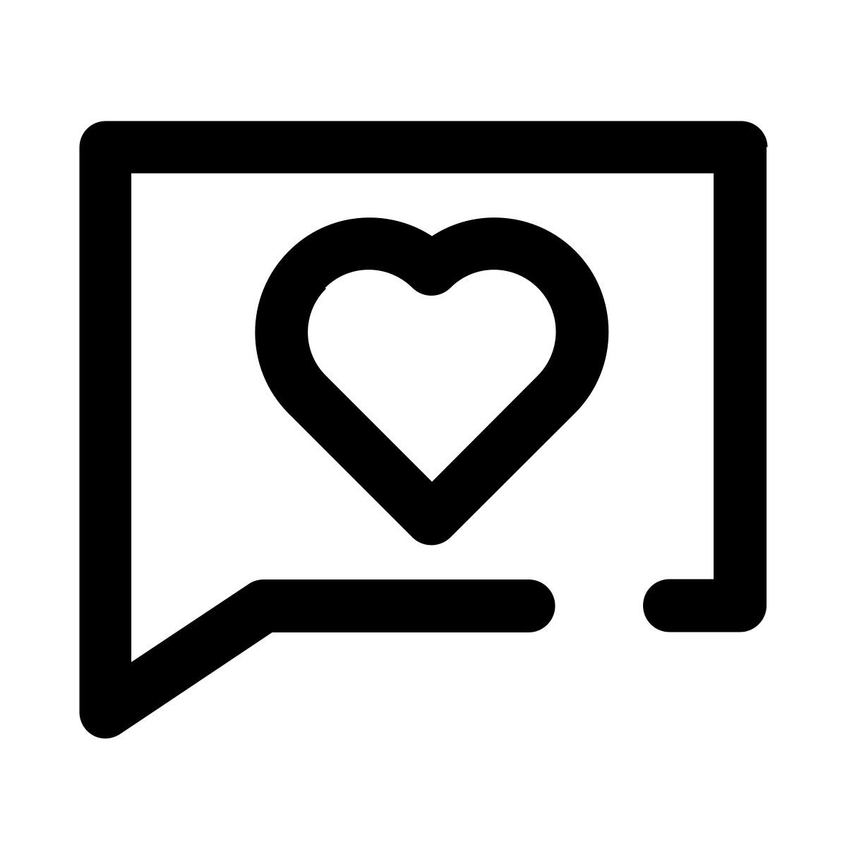 commentaire coeur icon