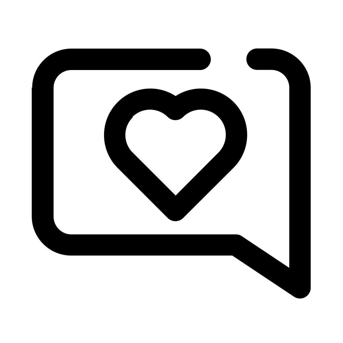 commentaire coeur icon
