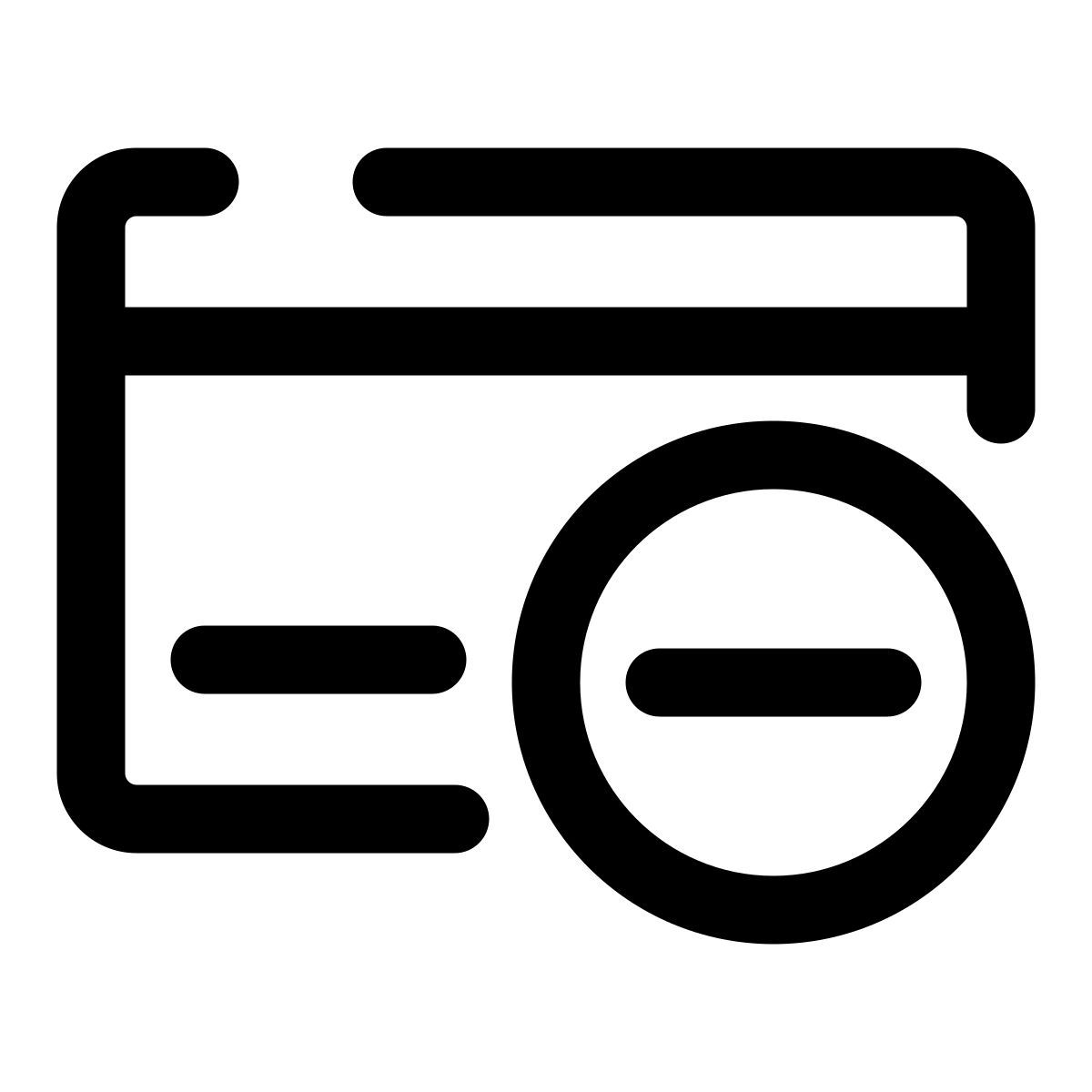 credit card minus icon