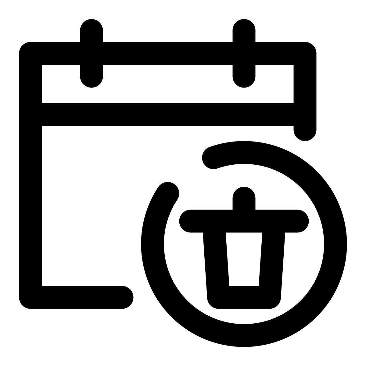 supprimer le calendrier icon