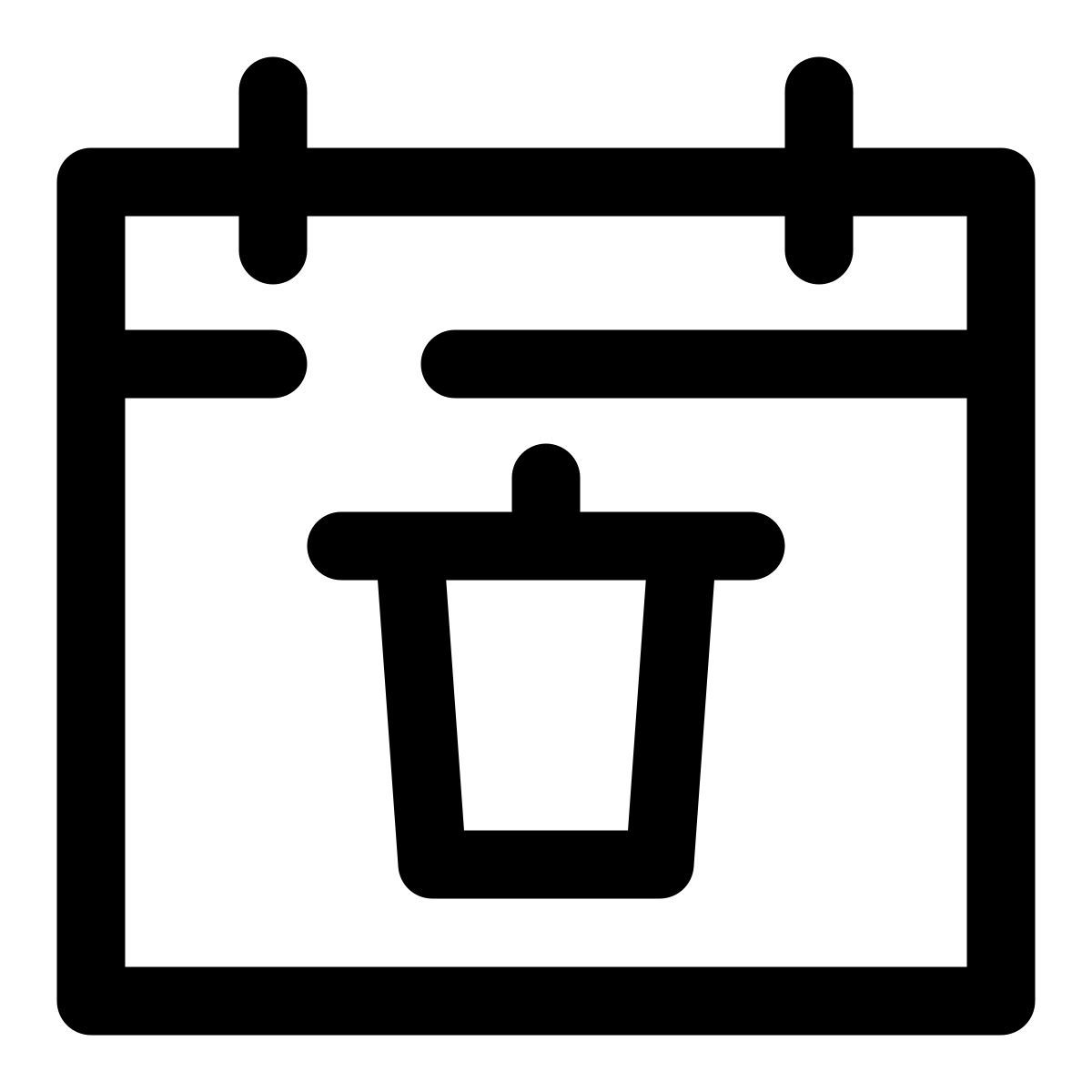 supprimer le calendrier icon