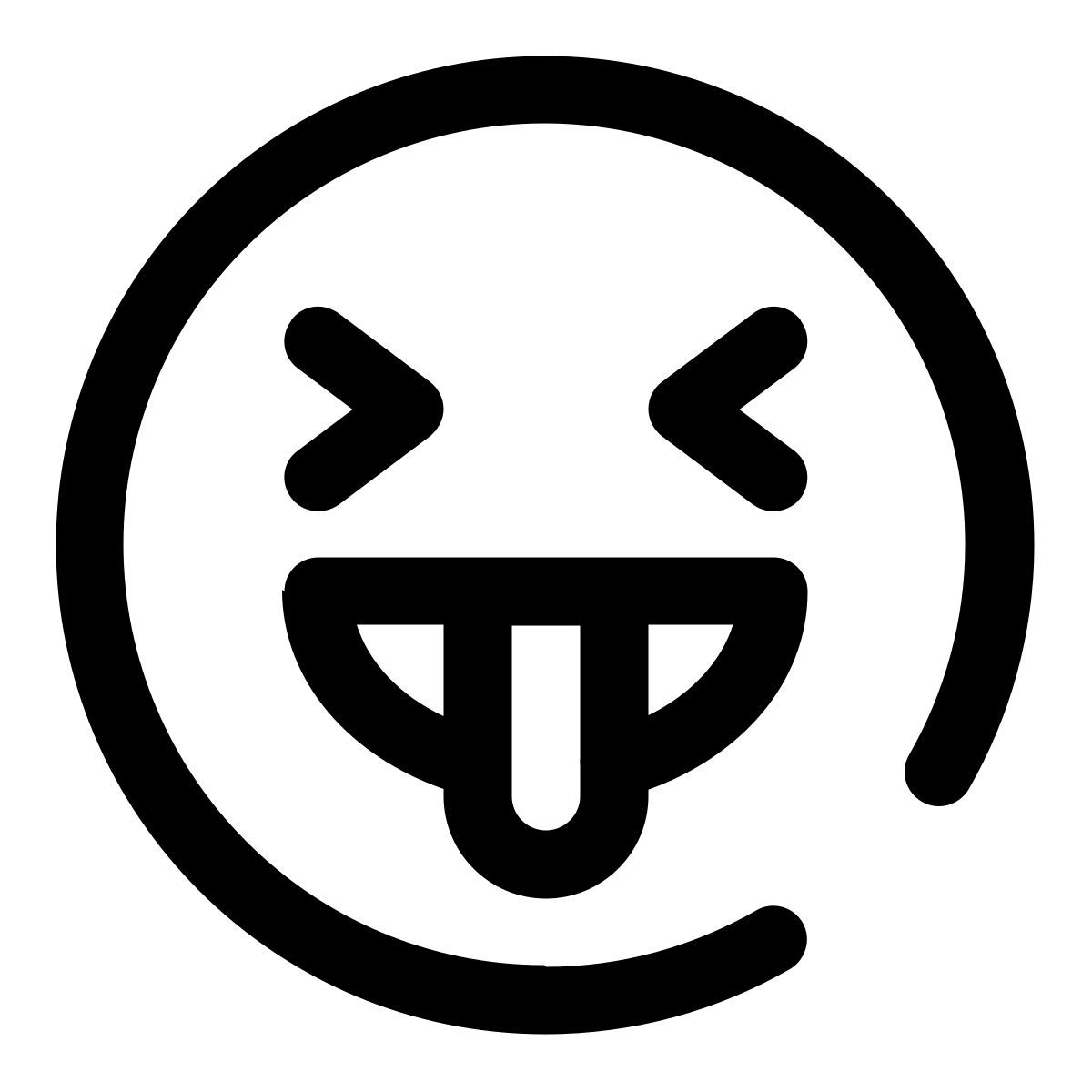 eye closed stuck out tounge icon