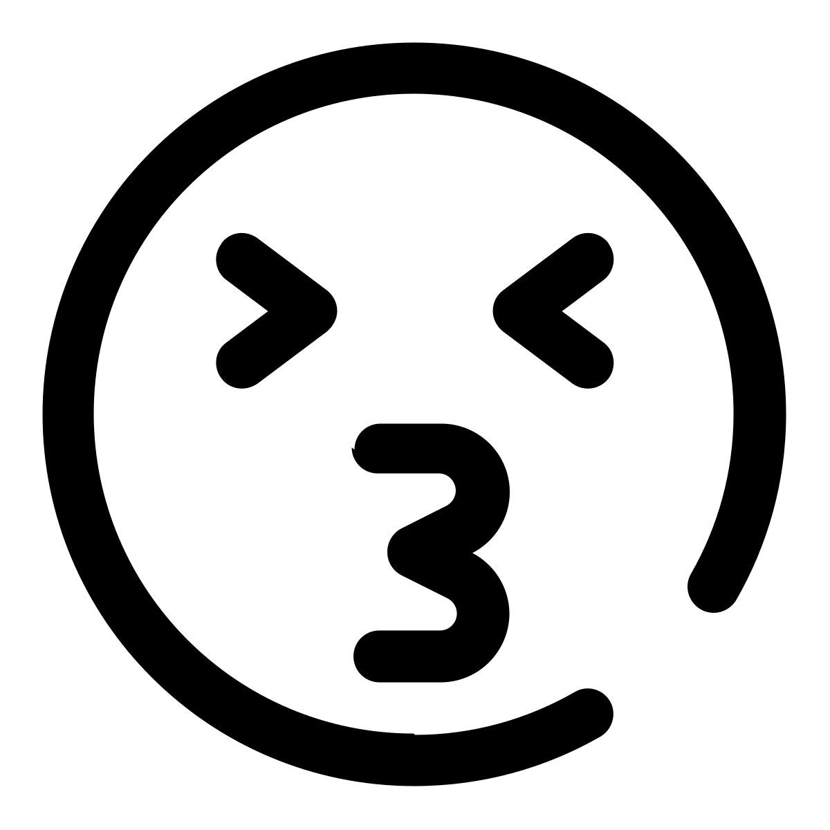 eyes closed kiss icon