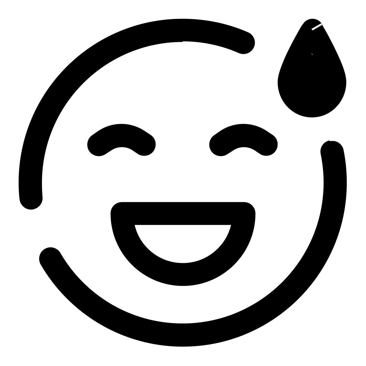 grin sweat icon