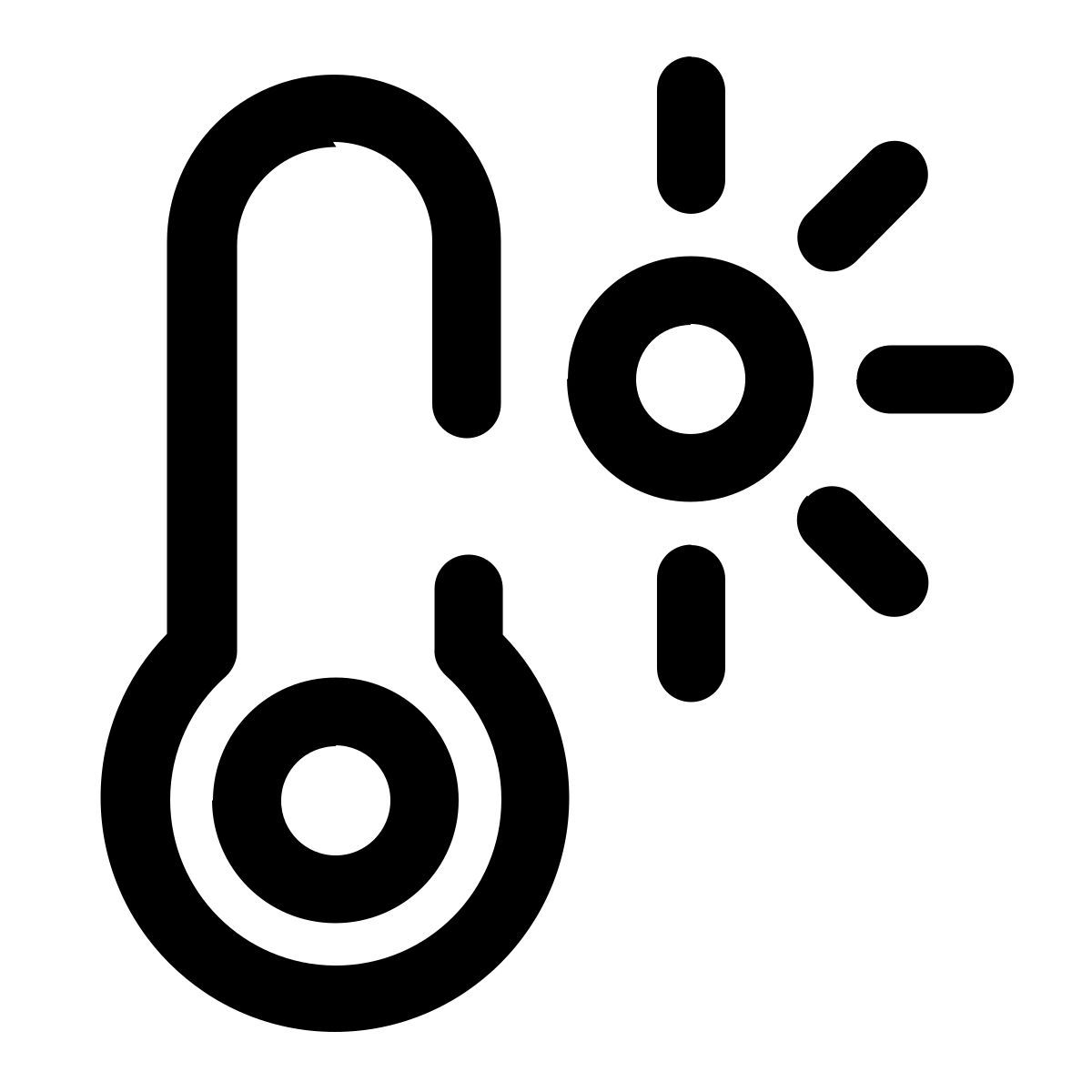hot thermometer icon