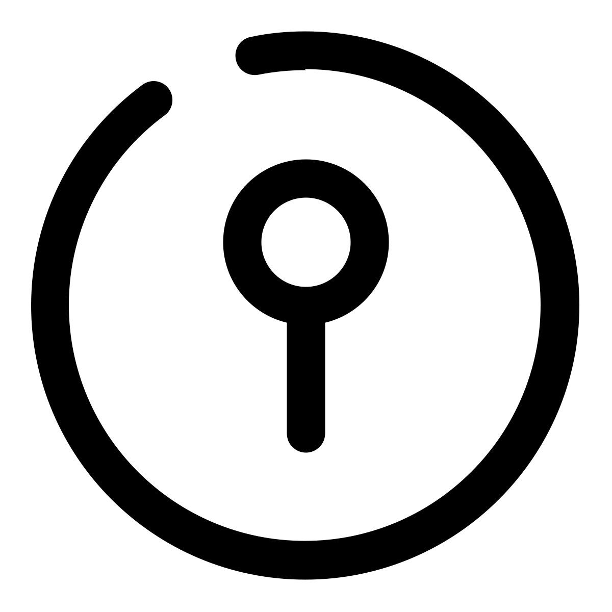 keyhole circle icon