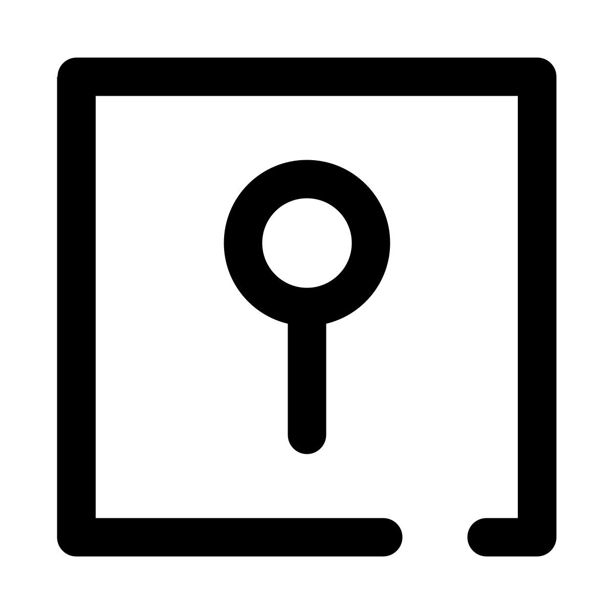 keyhole square icon