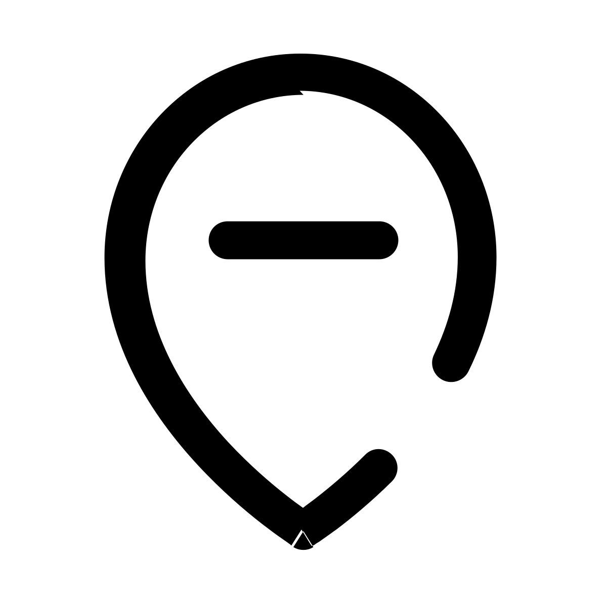 지도 마커 빼기 icon