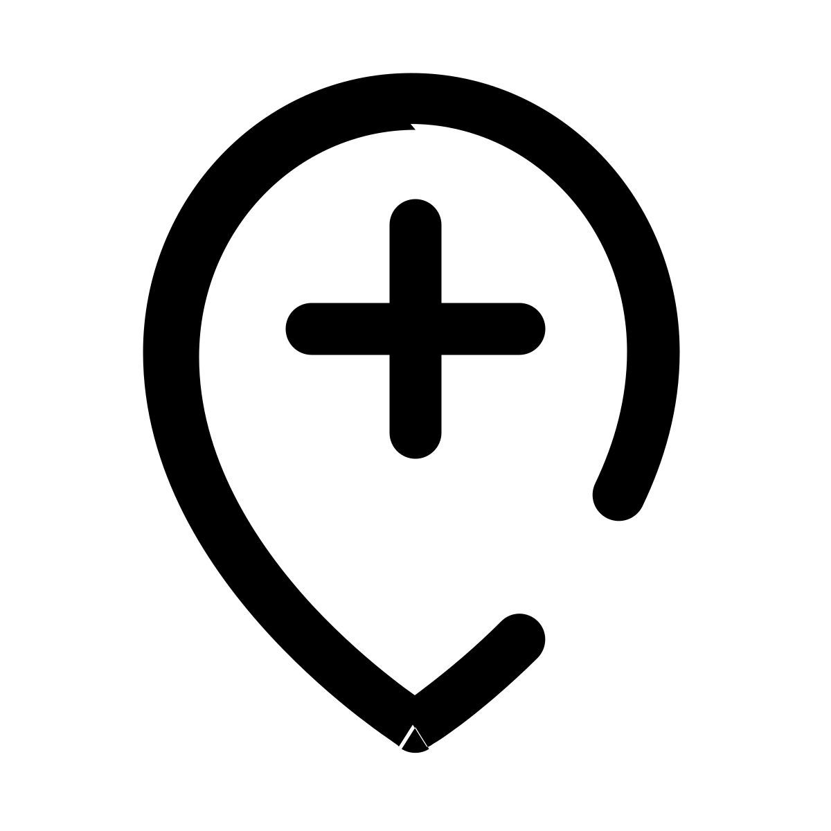 map marker plus icon