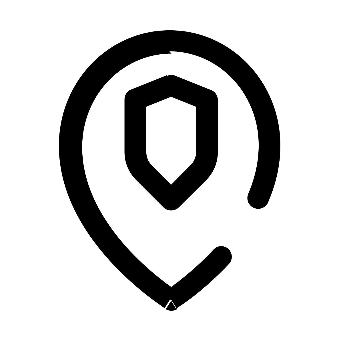 map marker shield icon