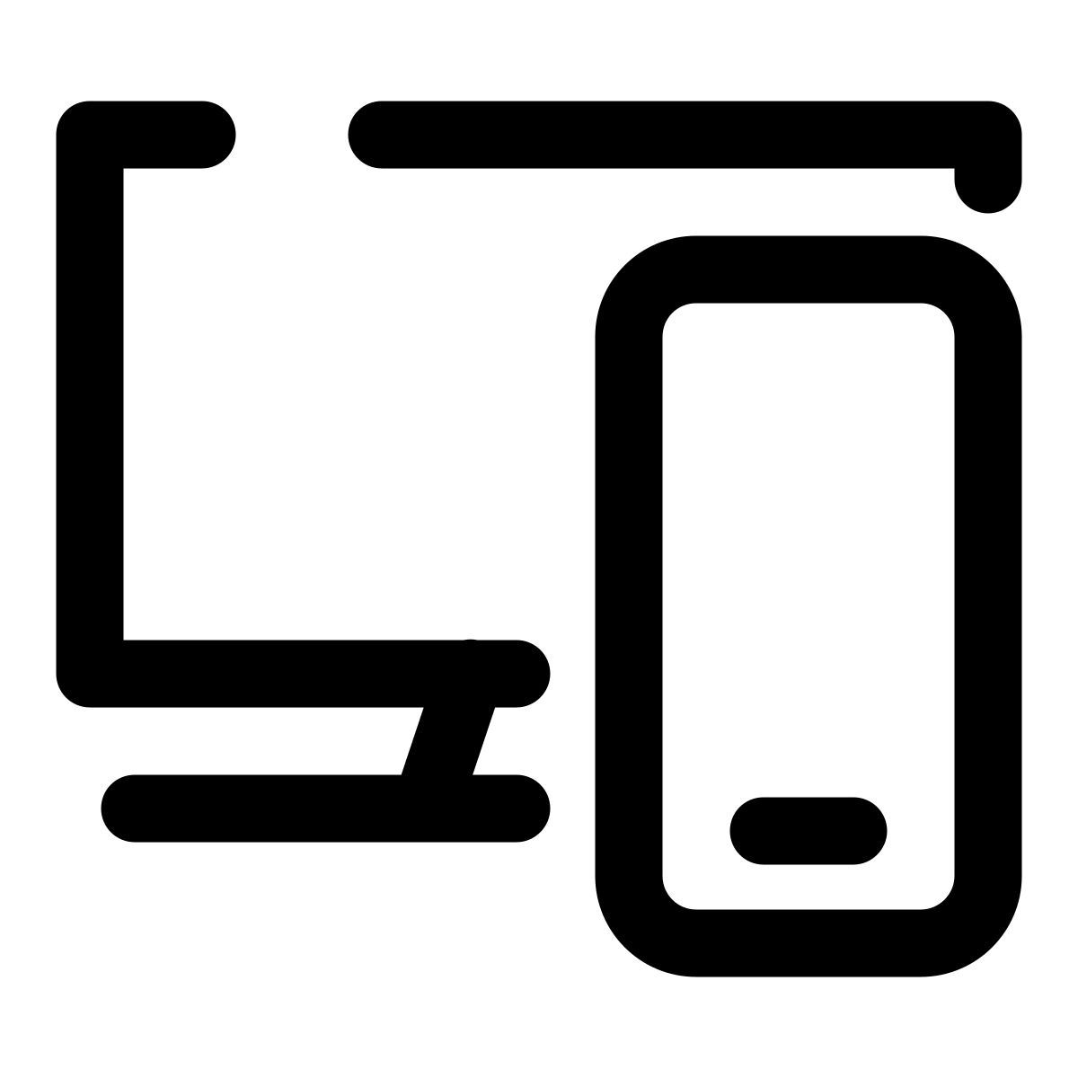 mobile and monitor icon