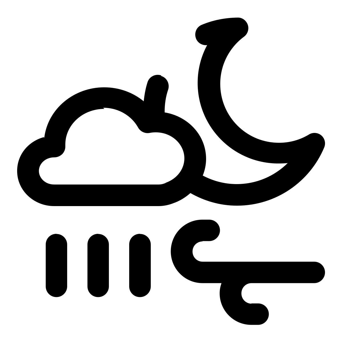 lluvia ventosa nocturna icon