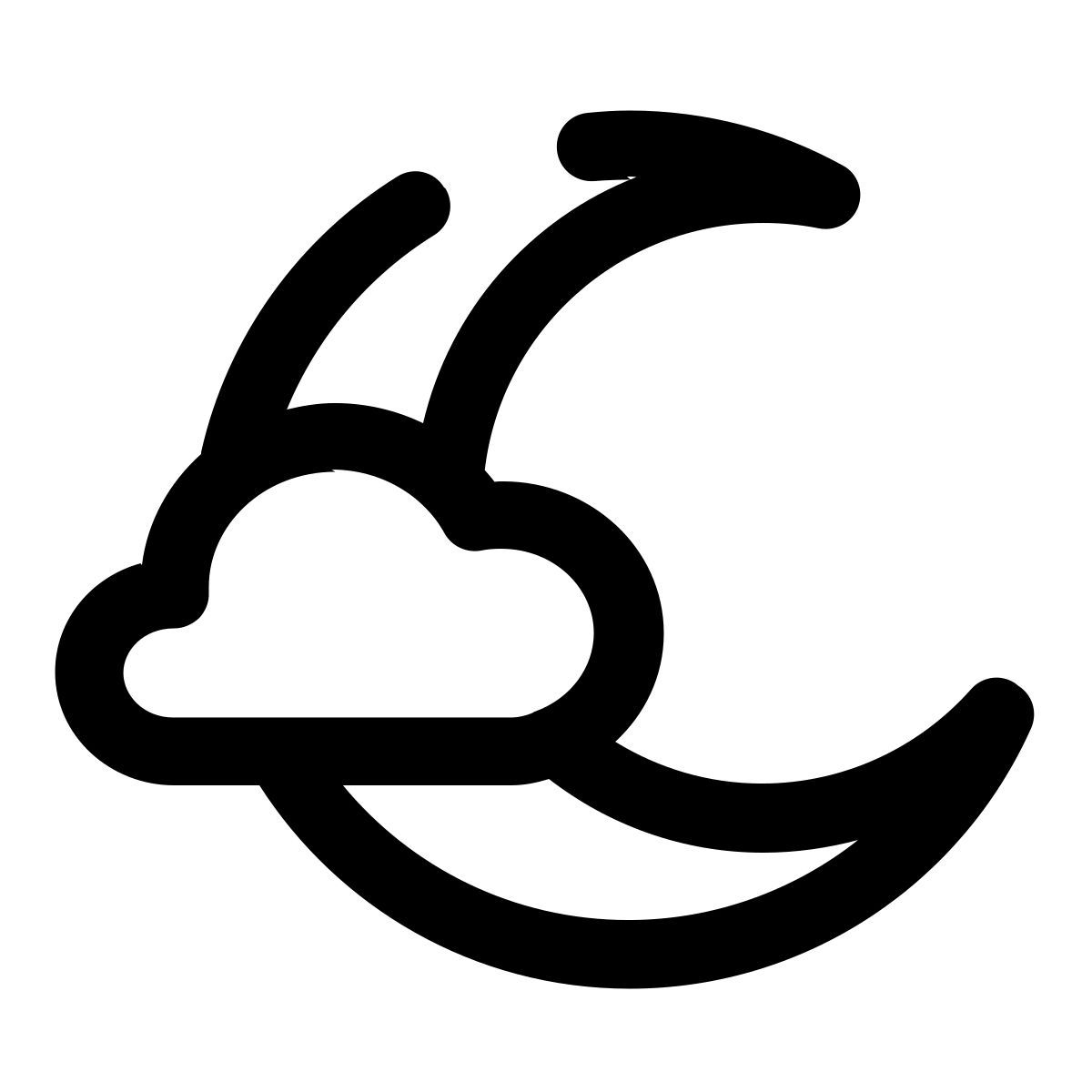 partly cloudy night icon
