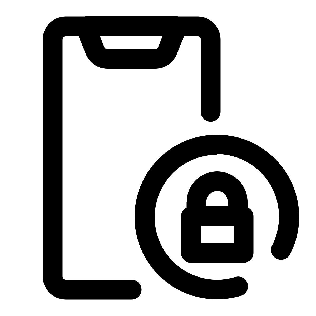 smartphone lock icon