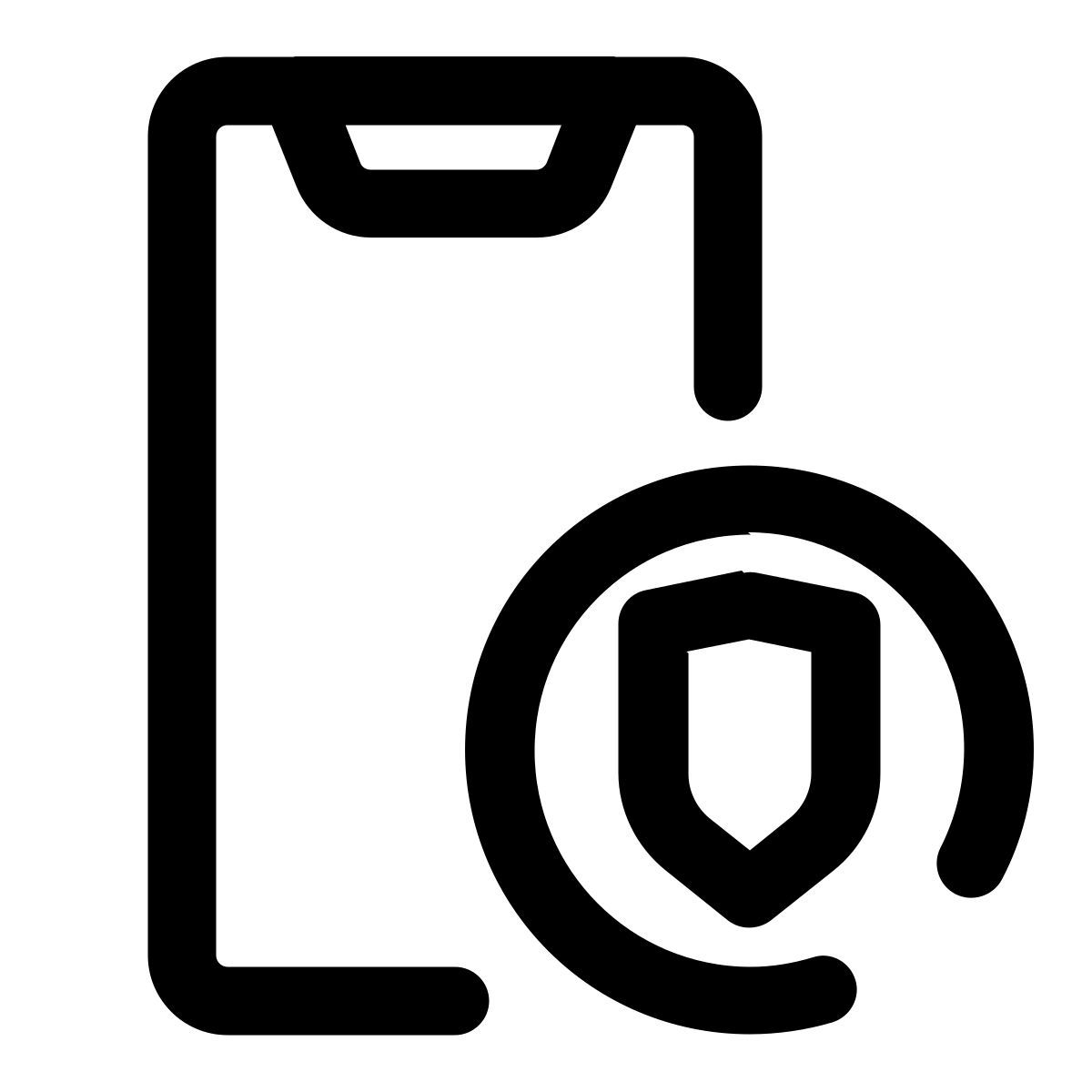 smartphone shield icon