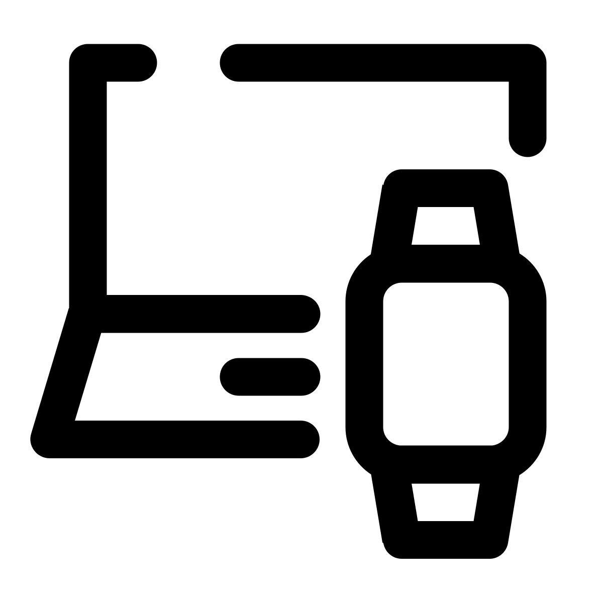 smartwatch und notebook icon
