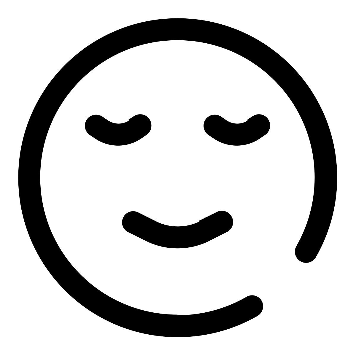 smile close eye icon