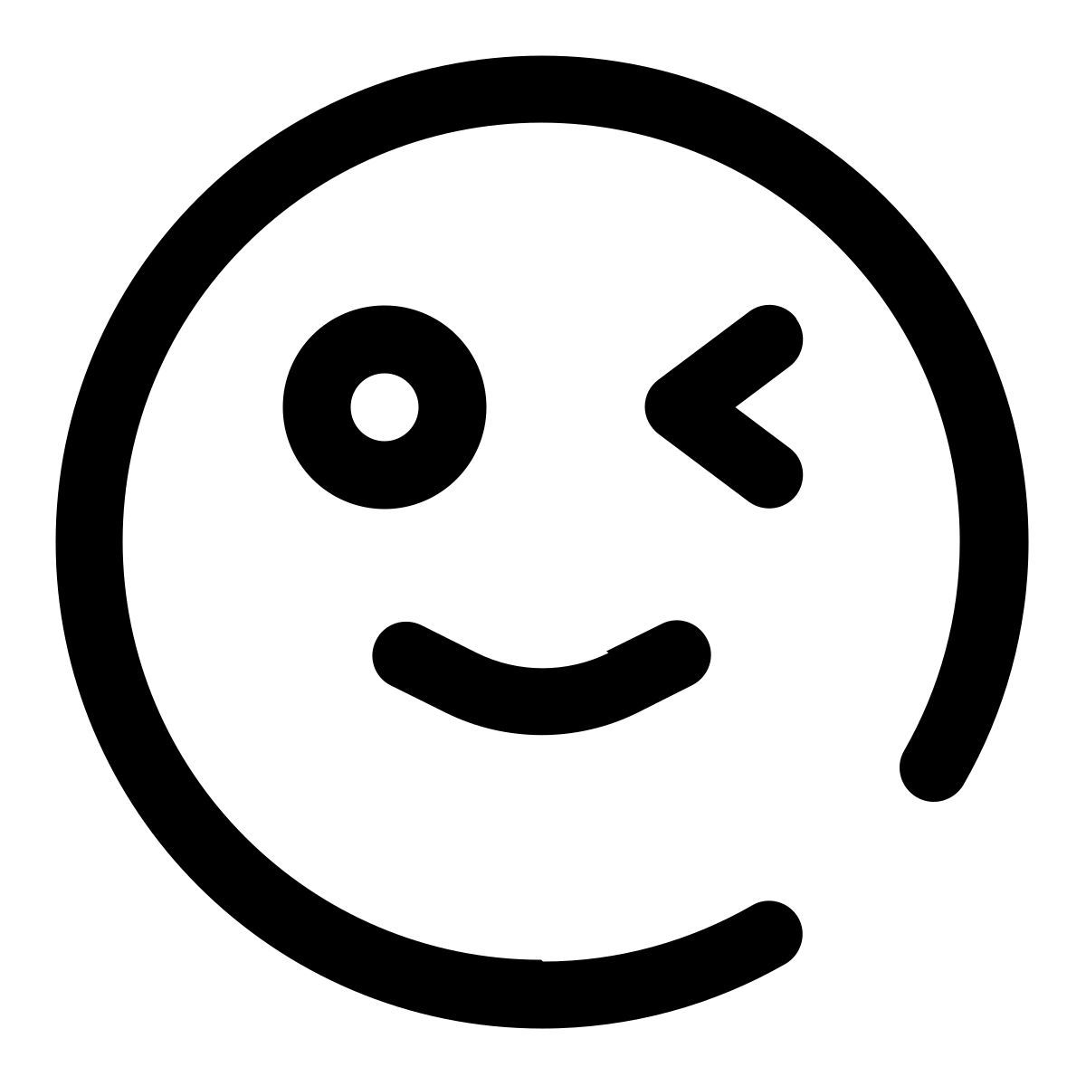 smile squint wink icon