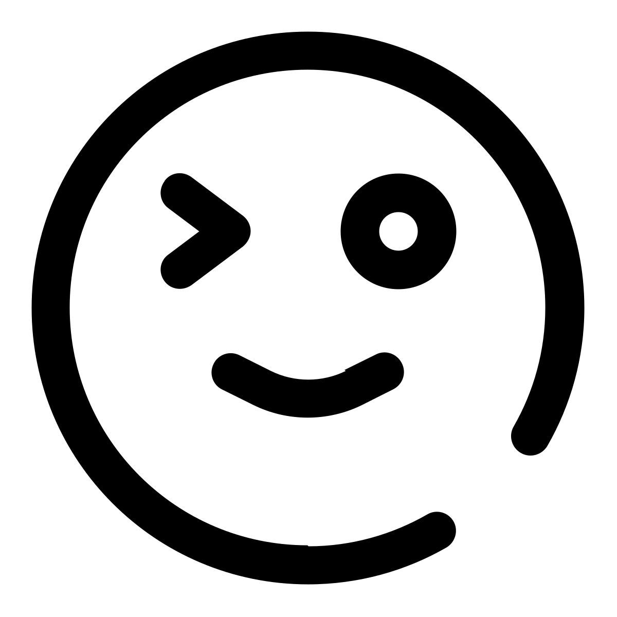 smile squint wink icon