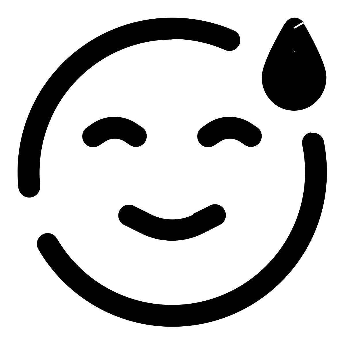 smile sweat icon