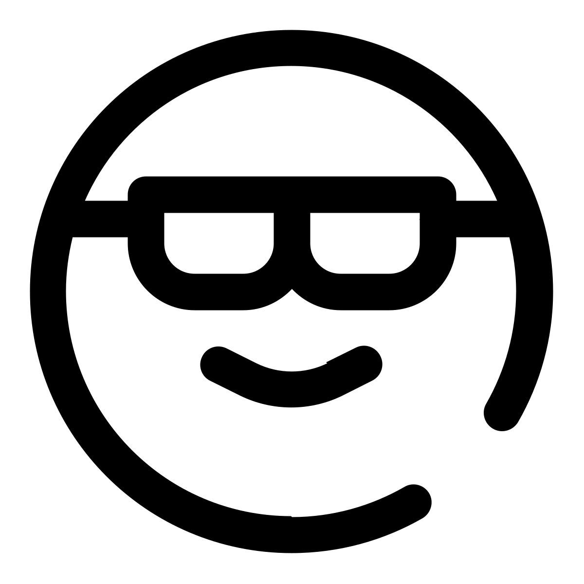 smiling with sunglass icon