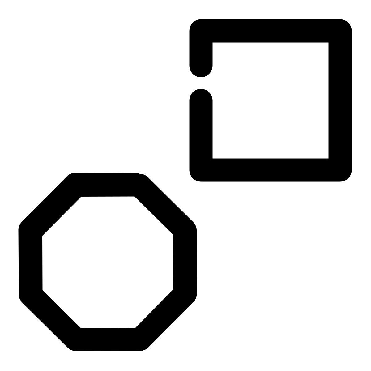 square and octagon icon